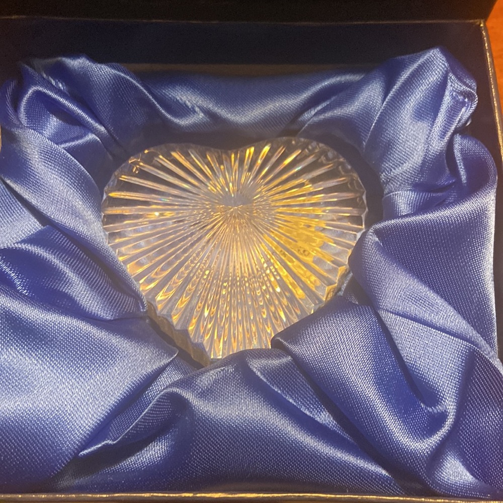 Waterford Crystal Heart Shaped Paper Weight